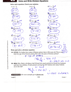 Solve and Write Division Equations