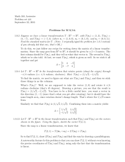 Math 310, Lesieutre Problem set #4 September 23, 2015 Problems