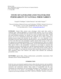 Study of Saturated and Unsaturated Permeability in Natural Fiber