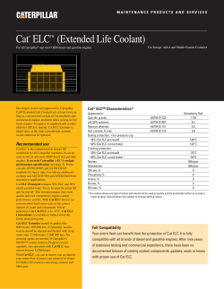 Cat&reg; ELC&trade; (Extended Life Coolant)