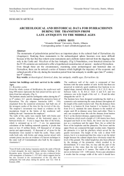 archeological and historical data for dyrrachionin during the