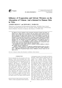 Influence of Evaporation and Solvent Mixtures on the Absorption of