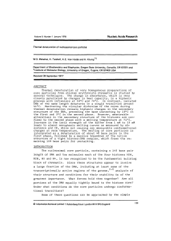Thermal denaturation of nucleosomal core particles