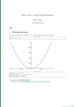 Basic math - graphs and polynomial