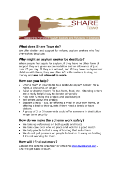 What does Share Tawe do? Why might an asylum seeker be