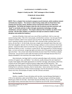 Chapter 4: Family Law 401: &ldquo;Gift&rdquo; Exchanges in Plan A Families