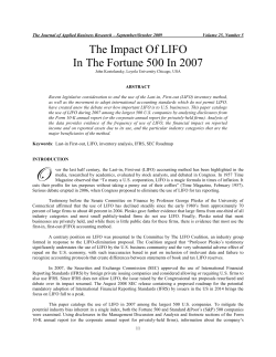Impact of LIFO in 2007