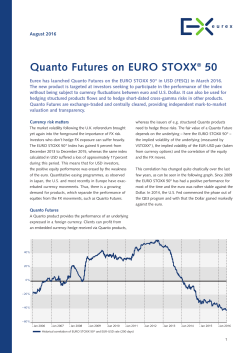 Quanto Futures on EURO STOXX 50&reg; Index