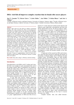 DHA- rich fish oil improves complex reaction time in female elite