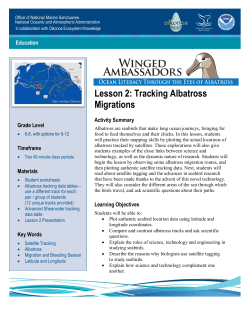 Lesson 2: Tracking Albatross Migrations