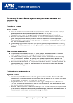 Technical Summary - JPK Instruments AG