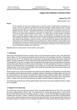 Images of the Gentleman in Victorian Fiction