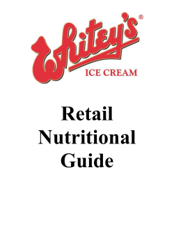 Nutritional Guide - Whitey`s Ice Cream
