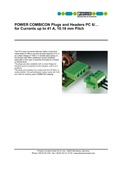 POWER COMBICON Plugs and Headers PC 6/&hellip; for Currents up to