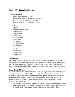Unit 11.2: Recycling Matter