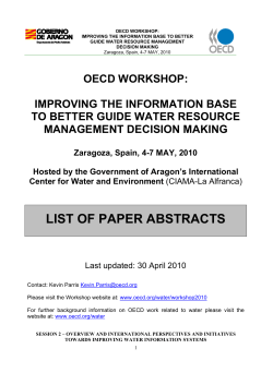 LIST OF PAPER ABSTRACTS