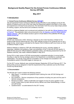 Armed forces continuous attitude survey 2017: background