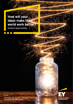 How will your ideas make the world work better 2017
