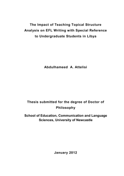The Impact of Teaching Topical Structure Analysis on EFL Writing