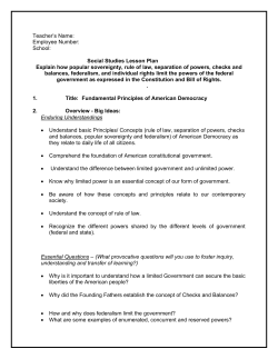 Law Studies Lesson 7- American Democracy Principles