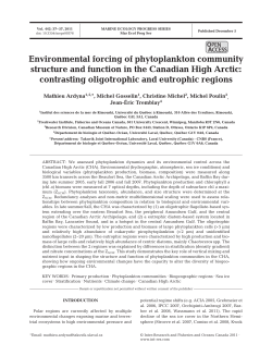 Environmental forcing of phytoplankton community structure and