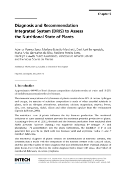 Diagnosis and Recommendation Integrated System (DRIS) to