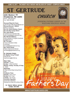 Schedules - St Gertrude Parish