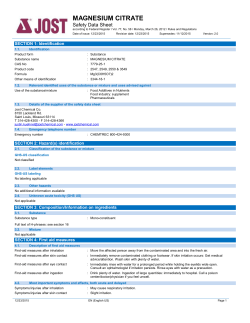 magnesium citrate - Jost Chemical Co.