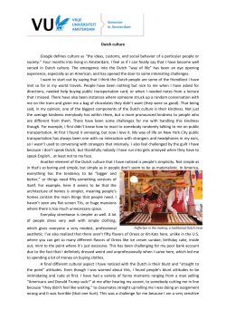 Dutch culture - Semester in Amsterdam