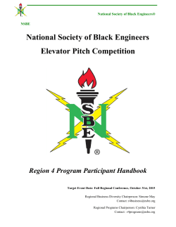 National Society of Black Engineers Elevator Pitch Competition