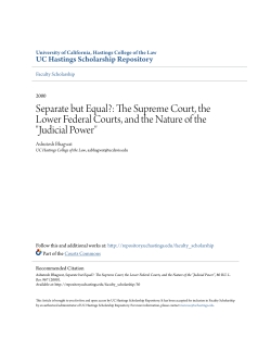 The Supreme Court, the Lower Federal Courts, and the Nature of the