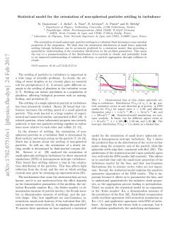 Statistical model for the orientation of non