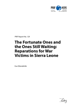 The Fortunate Ones and the Ones Still Waiting: Reparations for War