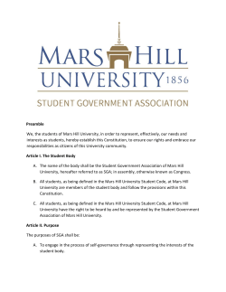 SGA Constitution - Mars Hill University