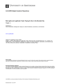 Red Lights and Legitimate Trade: Paying for Sex in the Branded City