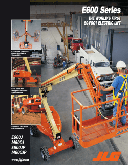 E600 Series aerial work platforms