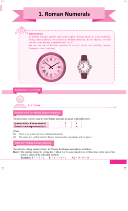 1. Roman Numerals - Target Publications