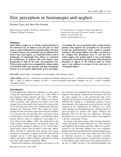 Size perception in hemianopia and neglect
