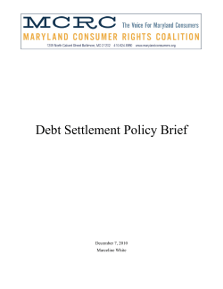 debt settlement policy brief december9.pages