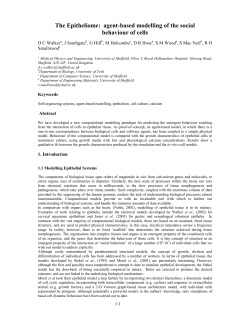 agent-based modelling of the social behaviour of cells