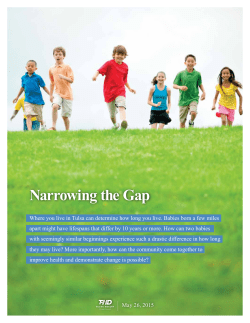 Narrowing the Gap - Tulsa Health Department