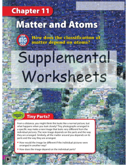 11 Matter and Atoms - Burnet Middle School