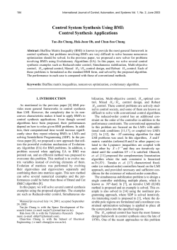 Control System Synthesis Using BMI: Control Synthesis