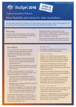 More flexibility and choice for older Australians