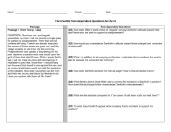 The Crucible Text-dependent Questions for Act 4