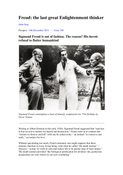 Freud: the last great Enlightenment thinker - Bresser