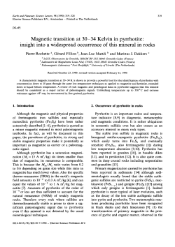 Magnetic transition at 30-34 Kelvin in pyrrhotite