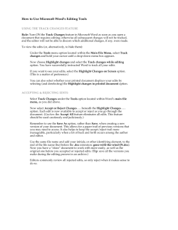 How to Use Microsoft Word`s Editing Tools