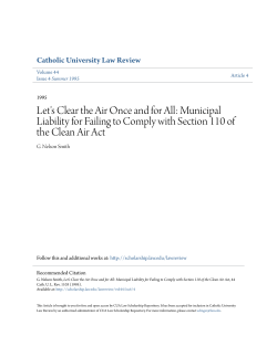 Let`s Clear the Air Once and for All: Municipal Liability for Failing to