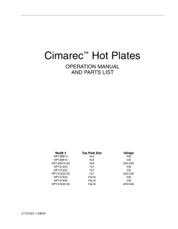 Cimarec&trade; Hot Plates